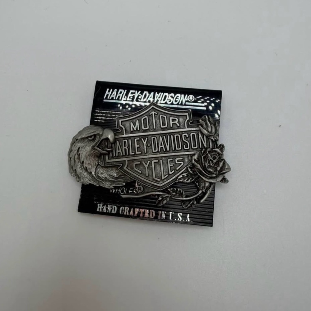 NEW Harley-Davidson Silver Emblem with Eagle and Rose